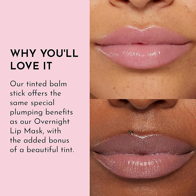 "LAWLESS Forget the Filler Lip Plumping Line-Smoothing Tinted Balm, Baby Doll, Pink, 0.09 Ounce"-VivaGrace Women