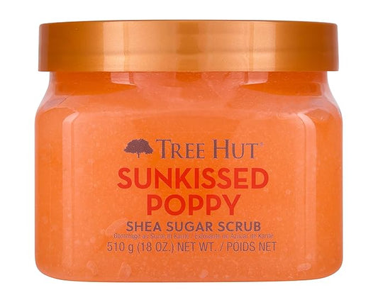 Tree Hut Sunkissed Poppy Shea Sugar Scrub | Exfoliating Body Scrub Removes Dead, Dry Skin for a Soft & Hydrated Feel | Nourishing Essential Body Care | 18 fl oz.-VivaGrace Women
