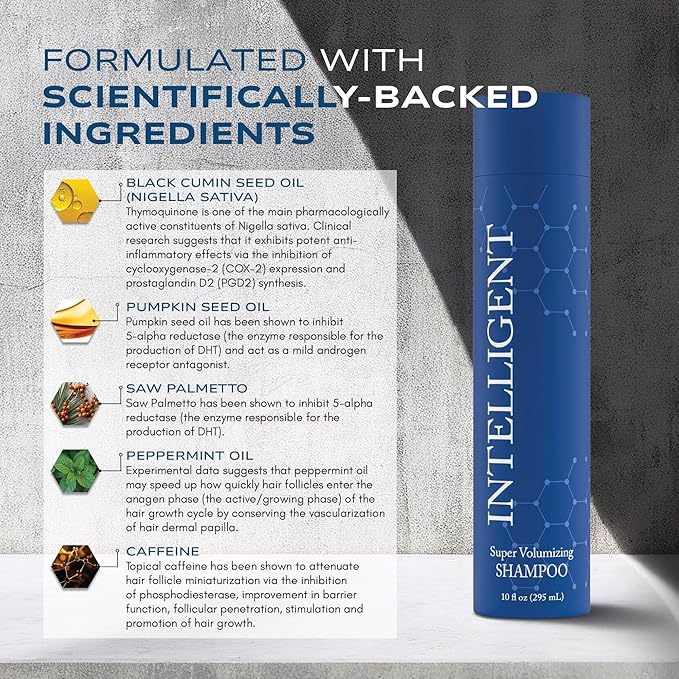 Intelligent Super Volumizing Hair Loss Shampoo - Strengthens Weakened Hair and Maximizes Volume | 10 fl oz (290 ml)-VivaGrace Women