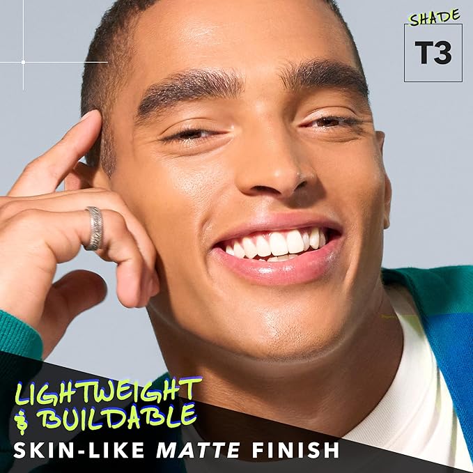 Cover FX Power Play Foundation - Shade T3 - Buildable Full Coverage - Waterproof Sweat-Proof Transfer-Proof - Natural Matte Finish - All Skin Types-VivaGrace Women