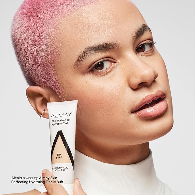 Almay Hydrating Liquid Foundation Tint, Lightweight with Light Coverage, Naturally Dewy Finish, Hypoallergenic, Dermatologist TestedFragrance Free, 100 Ivory, 0.94 fl oz.-VivaGrace Women