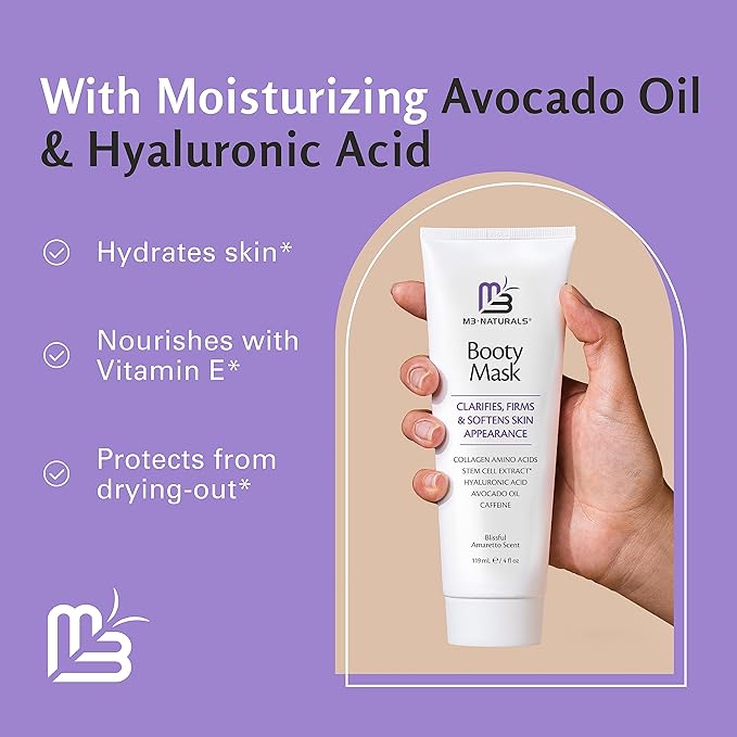 Moisturizing Butt Mask for Women - Butt Firming Mask and Caffeine Cellulite Cream for Thighs and Buttocks with Collagen - Clarifying Butt Firming Cream for Cellulite KP and Dry Skin by M3 Naturals-VivaGrace Women