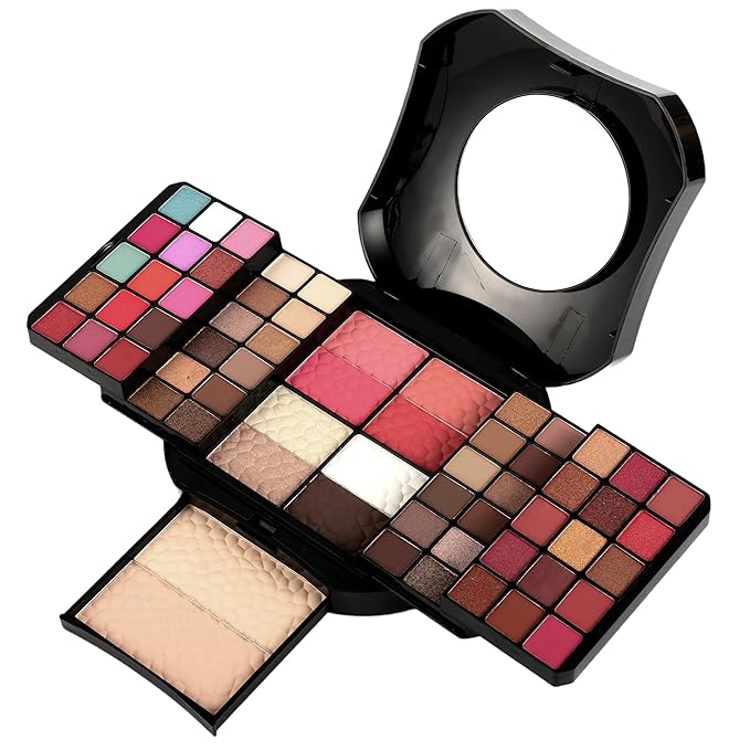 SAMIK Eye shadow blush concealer contour makeup kits full set all in one makeup set cosmetic girl makeup gift box blush set (Pink)-VivaGrace Women