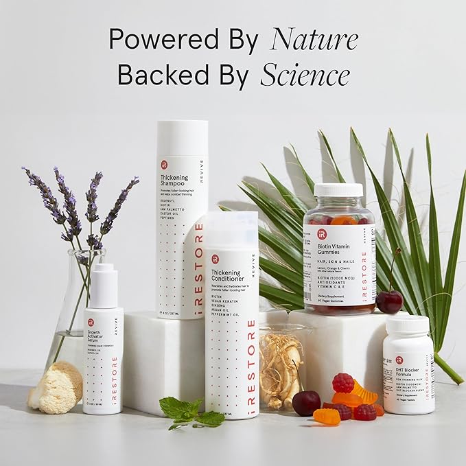 iRestore Hair Gummy Vitamins, Vegan Biotin Gummies for Hair Skin and Nails, Hair Growth Gummies for Women & Men, Biotin 10,000mcg, 3PK-VivaGrace Women