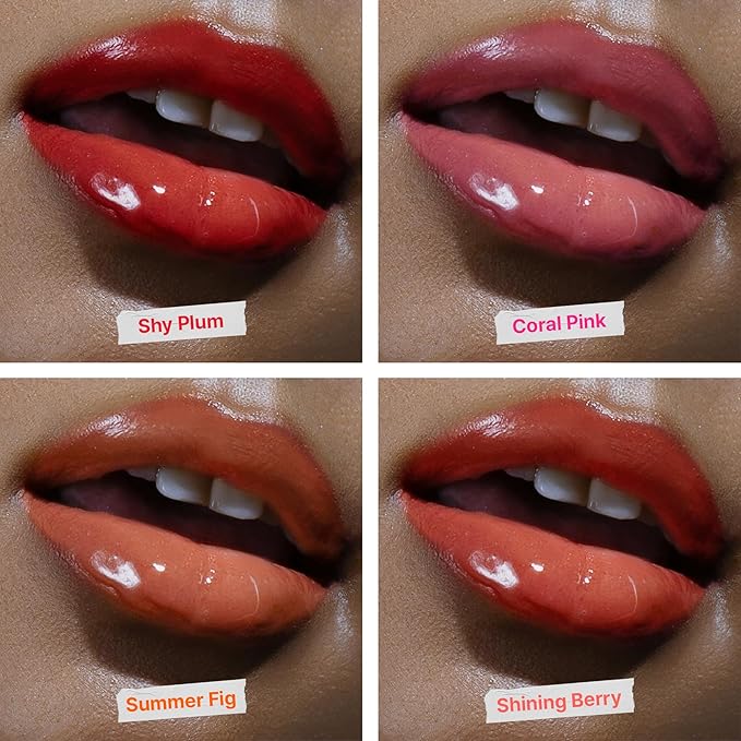 Glowing Color Lip Balm 0.35 Oz| Hydrating Lip Balm Lip Gloss for Girls | Vegan Lip Balm & Lip Plumping Gloss | Lip Glowy Balm & Lip Care for Dry Lips | Moisturizing Lip Balm Shy Plum-VivaGrace Women