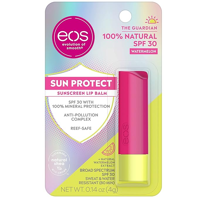 eos Sun Protect - Watermelon | SPF Lip Balm with SPF 30 Protection and Water Resistant | Lip Care to Nourish Dry Lips | Gluten Free | 0.14 oz-VivaGrace Women
