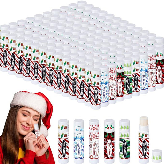 Christmas Lip Balm Bulk Cute Xmas Lip Balm Gifts Set Moisturizing Lip Care Christmas Stocking Stuffers Holiday Treat Goodie Gifts Xmas Party Favors Supplies for Kids Women Men(200 Pcs)-VivaGrace Women