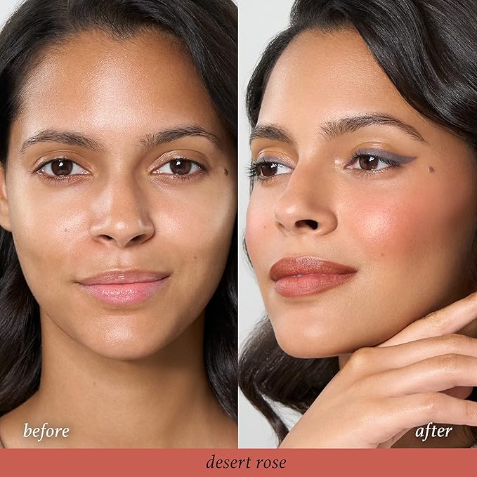 Julep Skip The Brush Cream to Powder Blush Stick - Desert Rose - Blendable and Buildable Color - 2-in-1 Blush and Lip Makeup Stick-VivaGrace Women