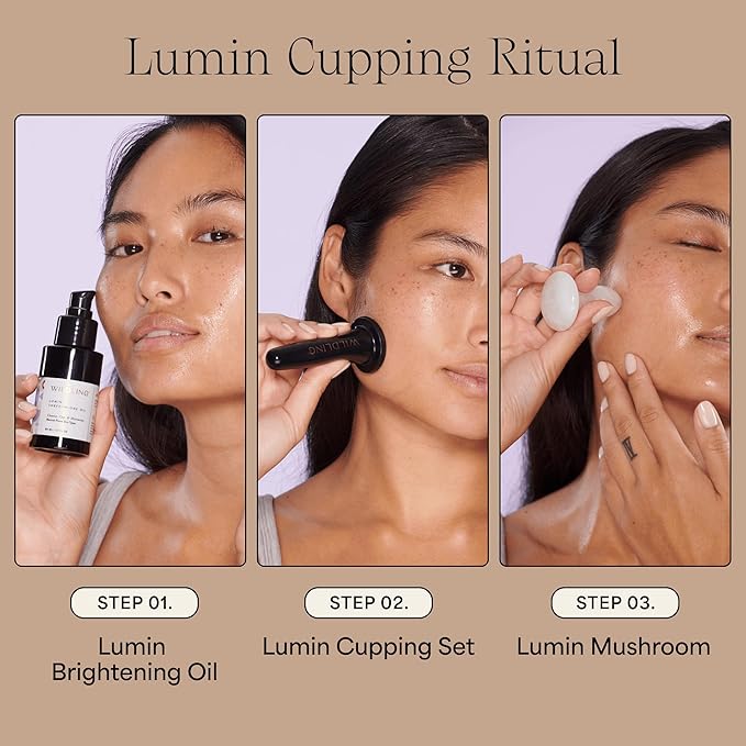 WILDLING Lumin Cupping Set I Facial Cupping Tools to Decrease Puffiness, Increase Collagen Production, Sculpt Cheeks + Chin, Detox + Clear Breakouts-VivaGrace Women