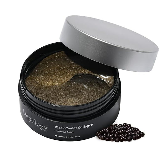 depology Black Caviar Under Eye Patches (30 Pairs), Anti-aging Hydrating Eye Mask for Wrinkles, Fine lines, Skincare with Hyaluronic Acid & Cica, Beauty & Personal Care-VivaGrace Women