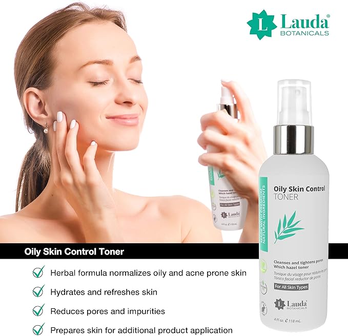 LAUDA BOTANICALS Vitamin C Facial Toner Spray, Hydrating Skin Balancing, Refreshing Pore Minimizer with Organic Witch Hazel, Aloe Vera, Anti Aging Antioxidants for Combination & Oily Skin, 4 Oz-VivaGrace Women