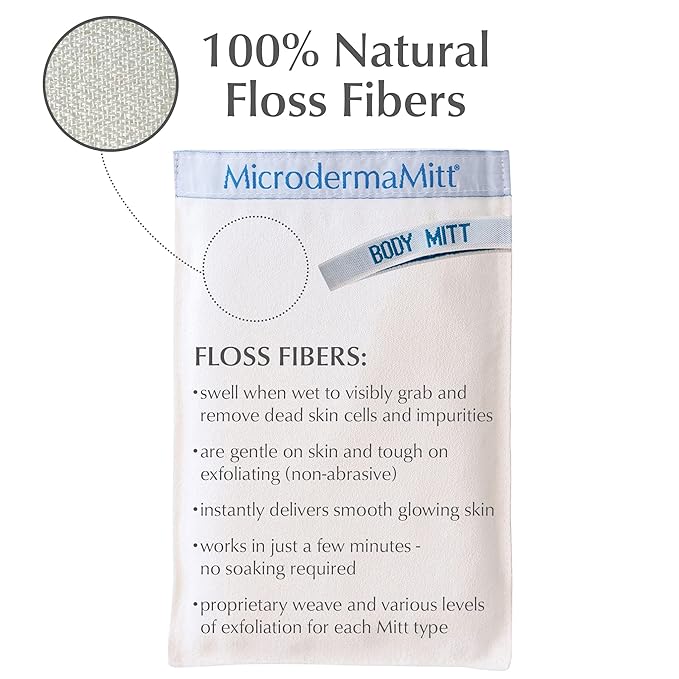MicrodermaMitt Deep Exfoliating Mitt for Shower - Premium Dead Skin Remover & Exfoliator Body Scrubber - Turkish Kese Glove for Keratosis Pilaris - Natural Skin Care for Smooth, Radiant Results-VivaGrace Women