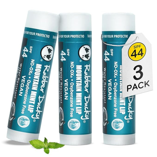 Rubber Ducky | Lip Sunscreen, Lip Balm with SPF 44, Waterproof Sunscreen Lip Balm | Vegan, Untinted, Mint Flavor, with Vitamin E | All Season - Broad Spectrum Sunscreen for Lips-VivaGrace Women