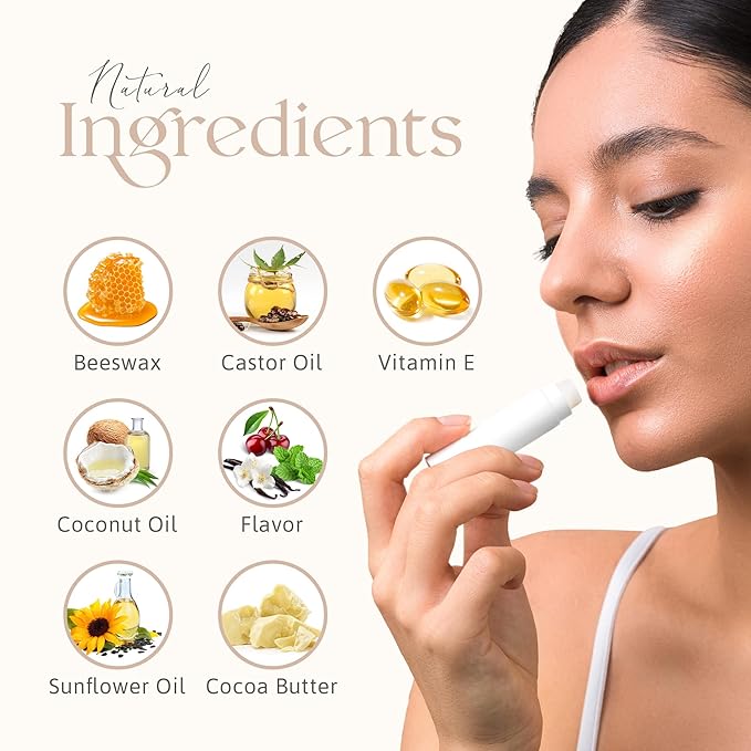 Lip Balm Bulk Unlabeled - Made in USA Bulk Chapstick - Natural Ingredients Vitamin E Shea Butter - Custom Chapstick Bulk For Party & Wedding Favors (50 Count, Honey)-VivaGrace Women