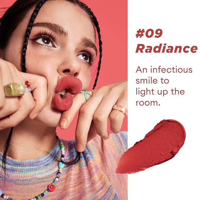 ITY Velvet Matte Finish Lip Stain-Mousse Textured Lip Clay, Conceals Lip Lines, Rich Pigment Lip Tint Lipsticks,2 Pack, 0.14 oz (4g) in Ruby, Radiance-VivaGrace Women