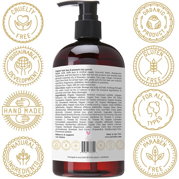 Organic Anti-Thinning Conditioner | Fortifying, Strengthening & Rejuvenating | Prevents Hair Loss and Shedding, Promotes New Hair Growth | Ayurvedic Herbs, Lavender, Ginger, Rosemary-VivaGrace Women