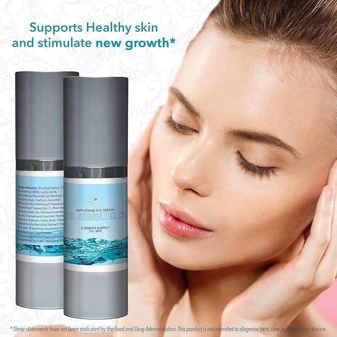 Pro Hydrossential 2x Serum - Anti Aging Eye Serum - Help Improve Dark Circles, Puffy Eyes, Wrinkles, & Eye Bags - Exfoliating Vitamin C Serum with Lactic Acid - Aid Collagen Production & Soothe Skin-VivaGrace Women