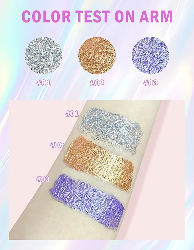 Glitter Mascara, Colored Mascara, Define Long Lasting & Waterproof Curling Eyelashes, Diamond Sparkle Mascara, Voluminous Lengthening Mascara for Women Party Stage Use #Gold mascara
