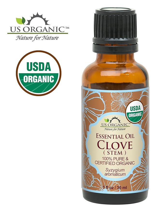 US Organic 100% Pure Clove Stem Essential Oil - USDA Certified Organic, Steam Distilled (30 ml)-VivaGrace Women