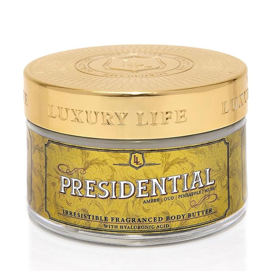 LUXURY LIFE BUTTER - Irresistibly Scented Body Butter with Hyaluronic Acid for Ultimate Moisture. Luxurious Natural Fragrance. Hydrates for a Non-Greasy Glamorous Glow, Presidential, 5 oz.-VivaGrace Women