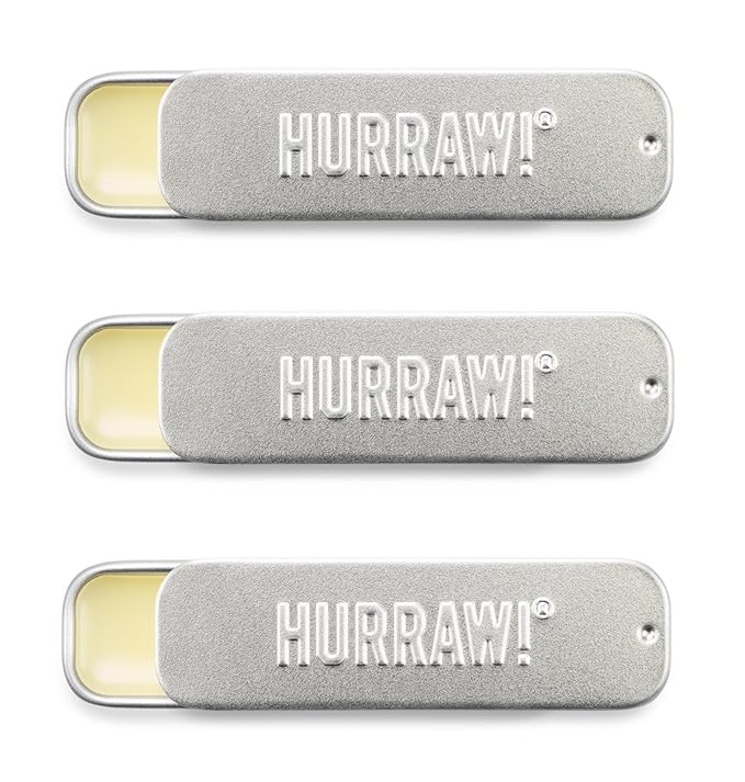 Hurraw! Coconut, Mint, Vanilla Lip Balm Slim Slider Tins, 3 Pack Bundle: Organic, Certified Vegan, Cruelty and Gluten Free. Non-GMO, All Natural Ingredients. Bee, Shea, Soy and Palm Free. Made in USA-VivaGrace Women