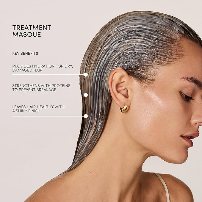OUAI Thick Hair Mask - Deep Conditioning Hair Mask with Almond Oil, Olive Oil, & Hydrolyzed Keratin to Restore Damaged Strands - Phthalate & Paraben Free (8 fl oz)-VivaGrace Women