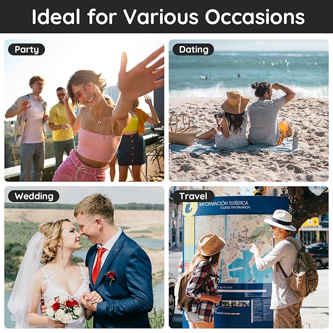 Segbeauty Travel Perfume Atomizer Refillable, 5 Packs 10ML Glass Spray Bottle for Perfume,Mini Portable Bottles Empty Fine Mist Sprayer Fragrance Cosmetic Container Kit Essentials, Gradient Blue-gold-VivaGrace Women