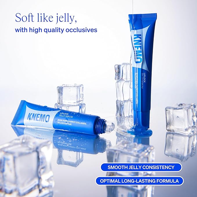 LipLock Jelly Serum for Dry Lips, Long-Lasting, Hydrating, Plumping, Glossy Mask with Rose PDRN, Carrot Collagen, Pillow Peptide, Moisturizing Tinted Lip Balm. (Crystal Clear)-VivaGrace Women