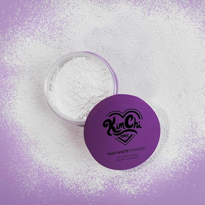 KimChi Chic Beauty That White Powder, Mattifying Makeup Setting Powder for All Skin Types, Long-Lasting Face Powder Helps Minimize the Appearance of Fine Lines-VivaGrace Women