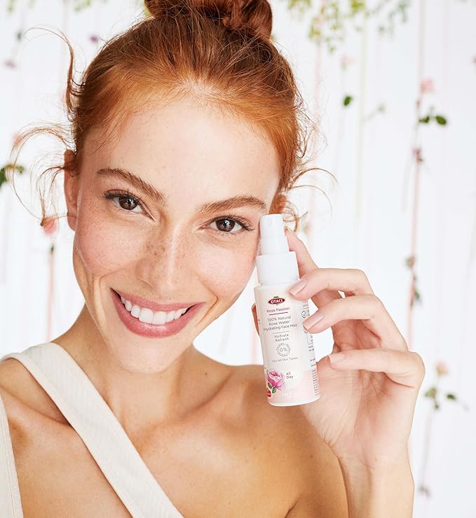 OTACI Rose Passion Face Mist Spray – 100% Natural Rose Water Hydrating Mist for Glowing, Refreshed Skin – Travel Size 50ml – Vegan, Alcohol-Free, for All Skin Types-VivaGrace Women