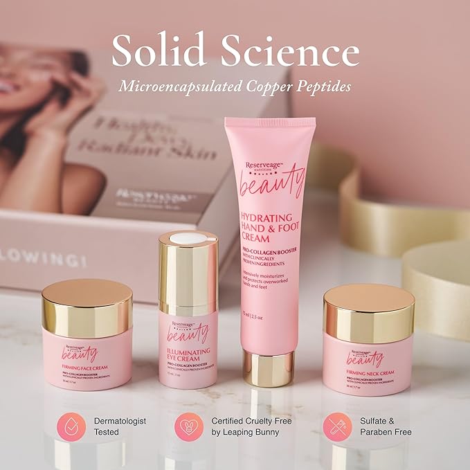 Reserveage Collagen Boosting Skincare Bundle - Includes Age-Defying Face Cream, Eye Cream, Hand & Foot Cream & Neck Cream for Women-VivaGrace Women