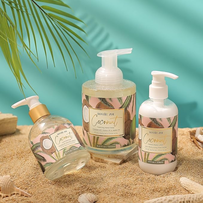 Liquid Hand Soap with Gift Box - Coconut - 260ml/ 8.7 fl.oz(Pack of 3)
