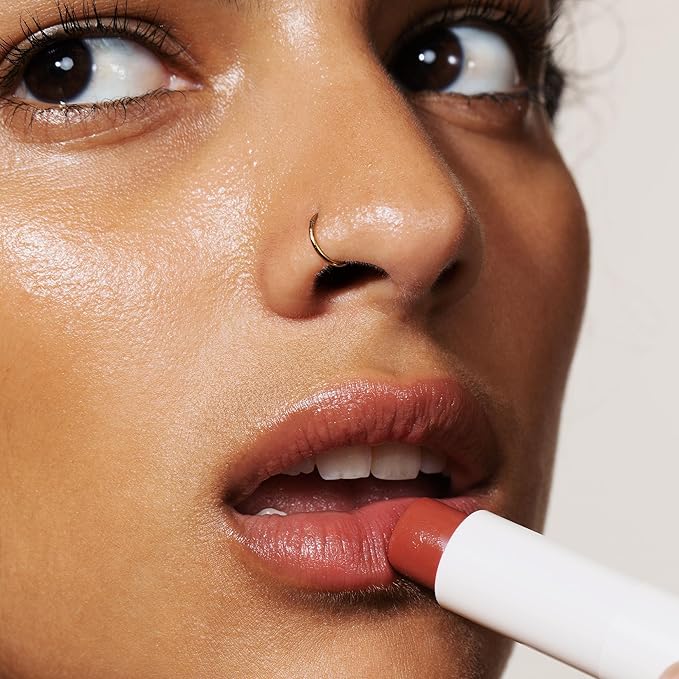 Melixir Vegan Lip Butter #02 Nude Crumble, Hydrating Tinted Lip Balm Stick, Bee-Free, Petrolatum-Free, Plant-Based With Shea Butter, Nourishing Care for Dry, Chapped Lips, Natural Finish-VivaGrace Women