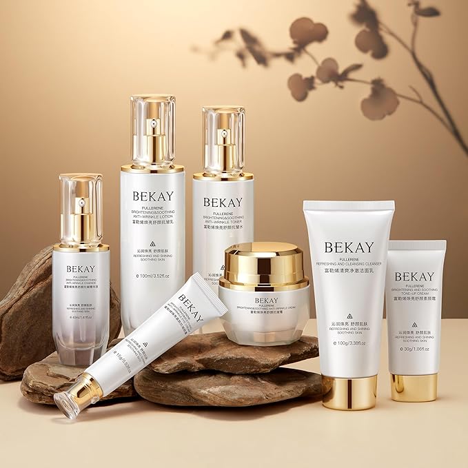 Fullerene Brightening Soothing Anti-Wrinkle Skin Care Set Kit For Women Gift Set 7 Pieces Women Beauty Set-VivaGrace Women