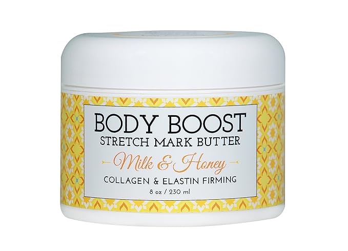 Body Boost Milk & Honey Stretch Mark Butter- Safe for Pregnancy and Nursing- Repair Stretch Marks and Scars- Paraben, Phenoxyethanol Free-VivaGrace Women