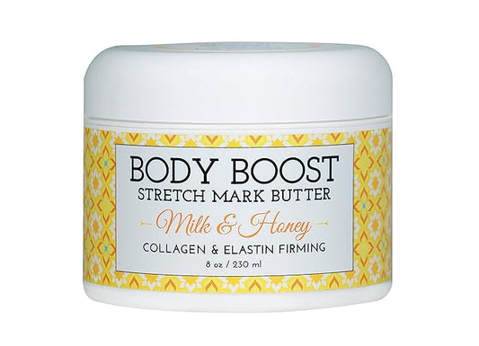 Body Boost Milk & Honey Stretch Mark Butter- Safe for Pregnancy and Nursing- Repair Stretch Marks and Scars- Paraben, Phenoxyethanol Free-VivaGrace Women