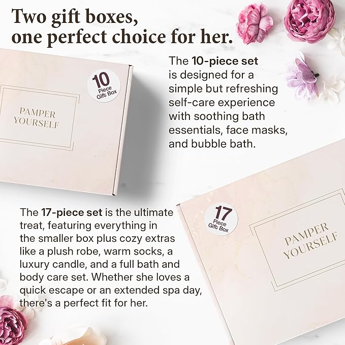 10-Piece Spa Gift Box for Women | Self-Care Set with Eye Mask, Loofa,Bath Bombs,Face Masks,Bubble Bath, Lotion, Body Wash & Bath Salt | Gift for Mom, Grandma, Wife, Bridesmaid or Loved Ones-VivaGrace Women