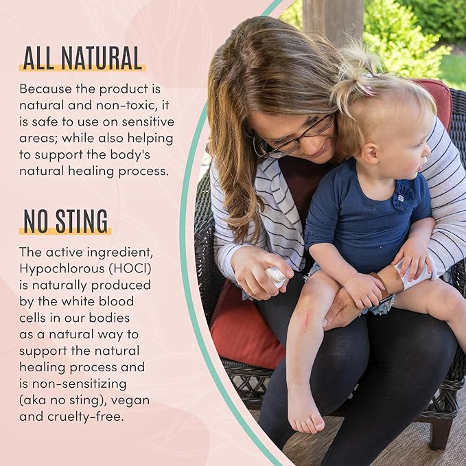 Active Skin Repair Natural, Non-Toxic, No Sting Baby Spray First Aid Safe For Use on Diaper Rash, Baby Acne, Eczema, Cuts, Wounds, Scrapes, and Other Skin Irritations (3 oz. Spray)-VivaGrace Women