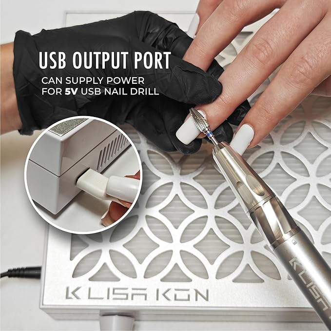 Nail Dust Collector with Reusable Filter, Professional Vacuum Fan Dust Extractor, Powerful & Quiet Nail Tech Dust Suction Machine for Acrylic Gel Nail Polishing, High-End Nail Salon-VivaGrace Women