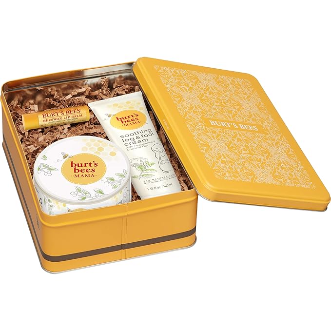 Burt's Bees Pregnancy Essentials Gifts Set, 3 Giftable Baby Shower Products & Must Have Baby Registry Items, Nourishing Skincare - Mama Belly Butter, Original Lip Balm, Leg & Foot Cream-VivaGrace Women