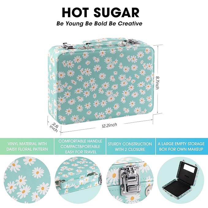 Hot Sugar Makeup Kit for Teenager Girls 10-12, All in One Beginner Makeup Kit for Women Full Kit, Teen makeup kit Cosmetic Gift Set on Birthday Christmas (MINT DAISY)-VivaGrace Women