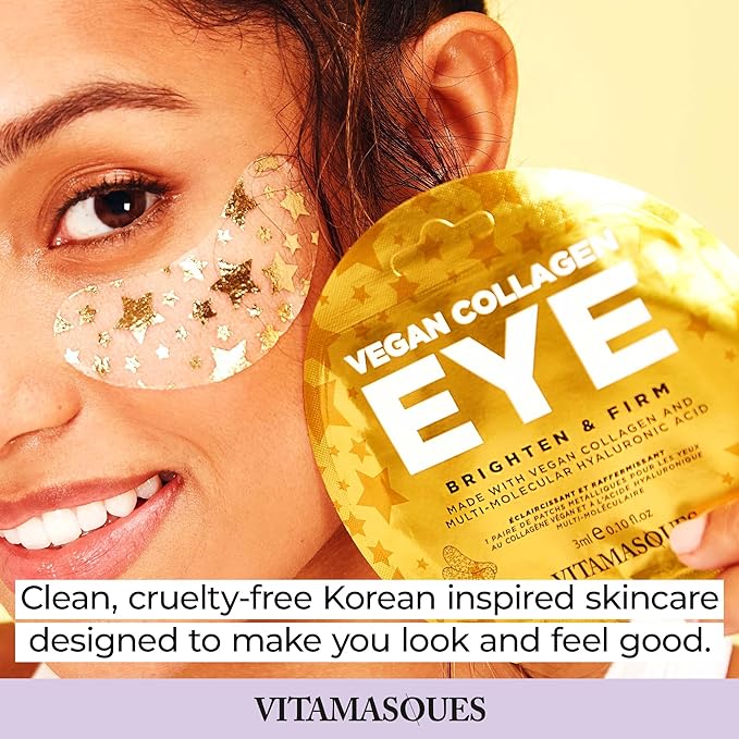 Lip Mask and Collagen Eye Pad Gift Set, Best of Lips & Eyes - 4 Piece Set, Plump & Repair Lip Masks, Brighten & Firm Vegan Collagen Eye Pads - Anti Aging Beauty Facial Masks - Free from Parabens-VivaGrace Women