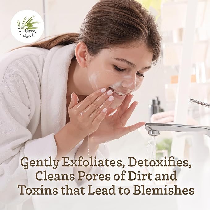 Southern Natural Activated Charcoal Soap Bar (3 Pack) Face and Body Soap For Sensitive Skin With Dead Sea Mud, Goat Milk & Peppermint Essential Oil-VivaGrace Women