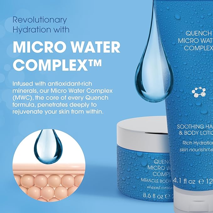 Quench 7 Piece Skincare Set - Japanese Onsen Volcanic Hydration and Anti Aging Skin Care Set with Cleanser, Facial Peel, Moisturizer, Night Cream-VivaGrace Women