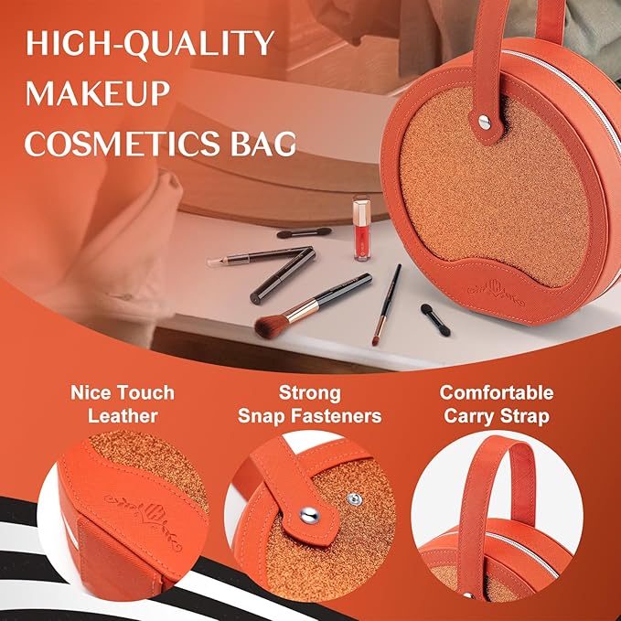 Color Nymph All In One Makeup Kit For Teens With Portable Cosmetics Bag, Multiple Makeups For Begginers As Christmas,New Year,Birthday Gift Included 38-Colors Eyeshadows Lipglosses Brushes(Orange)-VivaGrace Women
