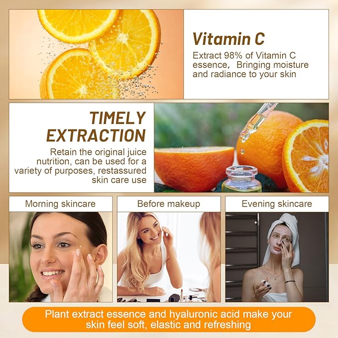 10 Pcs Skin Care Sets Face Care Set for Women Includes 1 Pcs Cleanser, Toner, Lotion, Eye Cream, Serum, Face Cream, Lip Balm and 3 Facial Masks Skincare Gift for Girls (Vitamin C)-VivaGrace Women