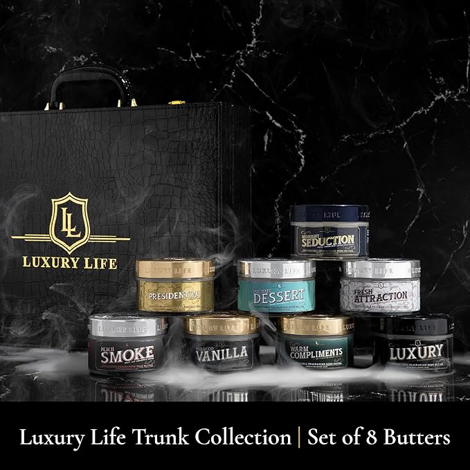 LUXURY LIFE BUTTER - Scented, Luxurious Body Butter With All-Natural Hyaluronic Acid For Soft, Hydrated Skin - For Men & Women - Suitable For All Skin Types - Luxury Life Trunk Collection 240 oz.-VivaGrace Women