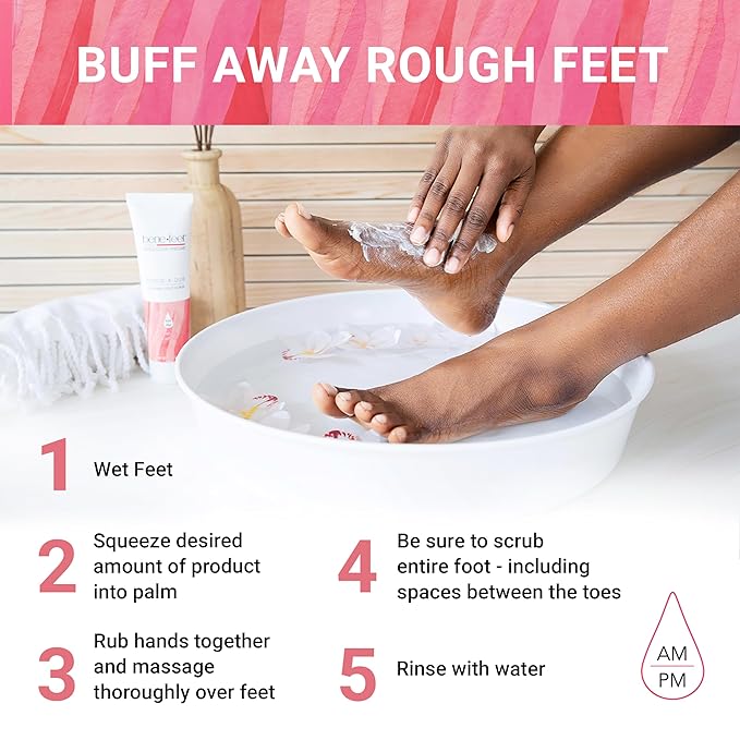 Benefeet Scrub-A-Dub Cooling Foot Scrub - Exfoliates + Refreshes Dry + Dull Skin, Get Smoother Skin from Heel to Toe, Made w/Vitamin E, Apple Cider Vinegar, Walnut Shell + Apricot Seed, 4 oz (2 Pack)-VivaGrace Women