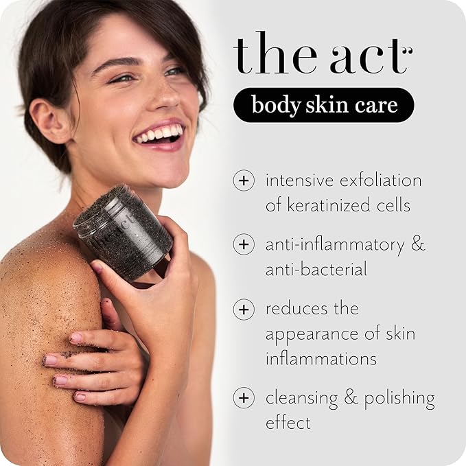 Exfoliating Balancing Body Scrub with Black Cumin Oil - Sea Salt Formula for Smooth & Radiant Skin - Home Spa Care, Gift for Women Men, Vegan, Organic 10.58 Oz-VivaGrace Women