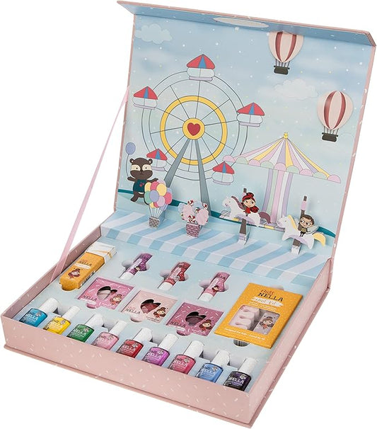 MISS NELLA Pop-up Beauty Suitcase, Nails and Accessories Set, Perfect for Children and Teens, Great for Parties and Sleepovers- Kid Friendly and Non-Toxic-VivaGrace Women
